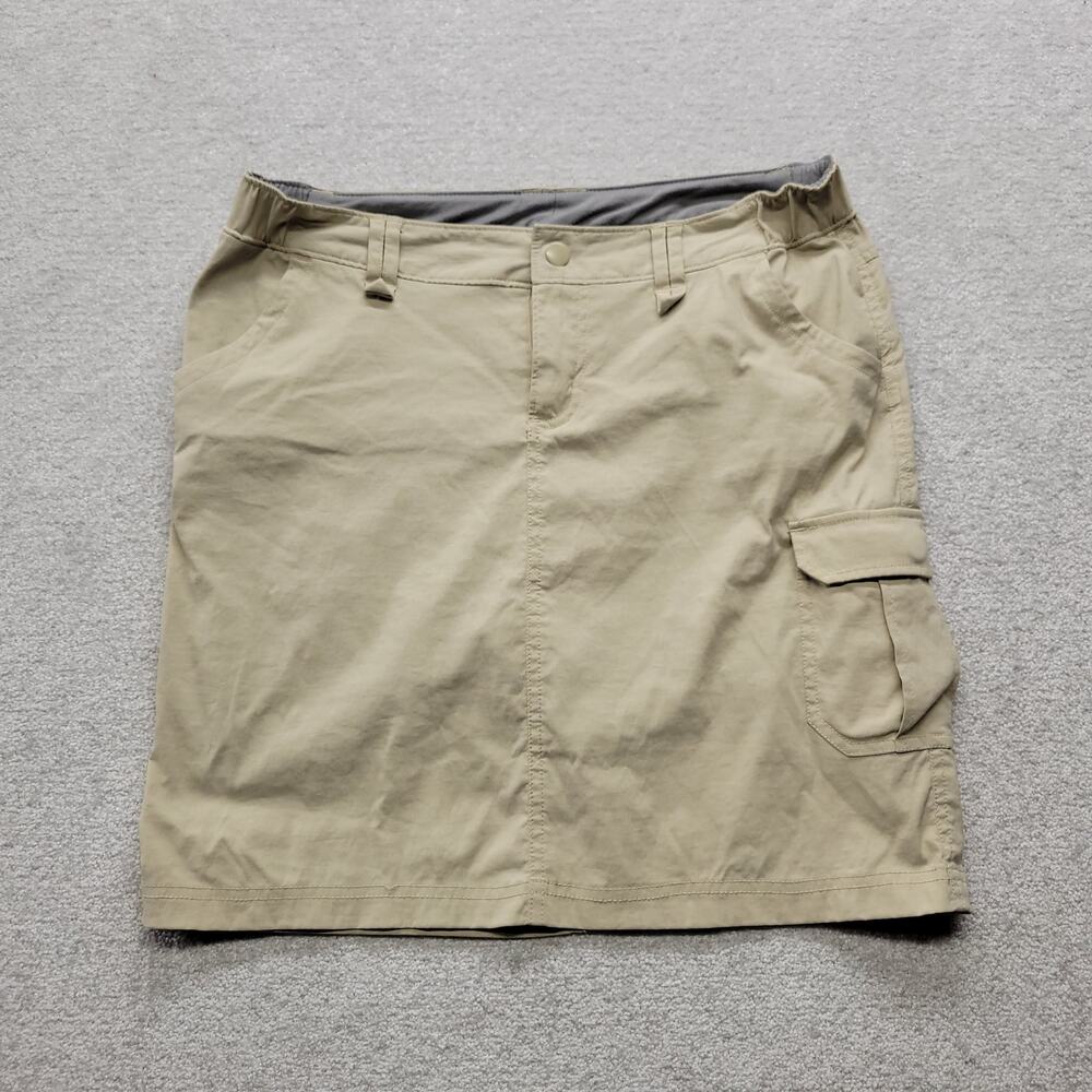 Duluth Trading Co Womens Size 8 Khaki Cargo Skort Hiking Outdoor Stretch